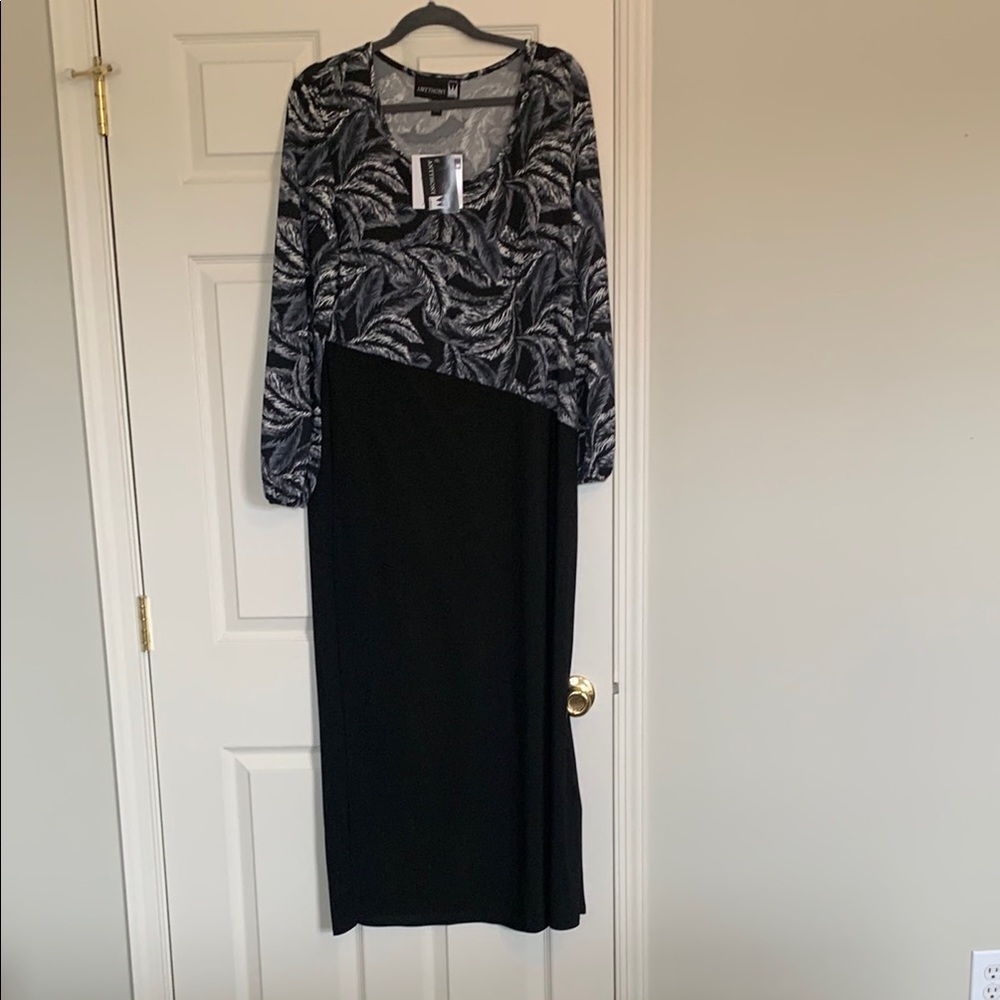 Elegant Black and Gray Women's Dress